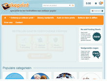 Tablet Screenshot of cakeprint.nl